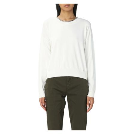 Liu Jo, Round-neck Knitwear Wit, Dames, Maat:L