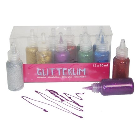 Sense Glitter Lim flasker 12-pak