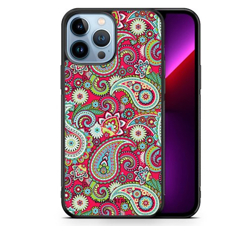 Bjornberry Skal iPhone 13 Pro Max - Röd Paisley