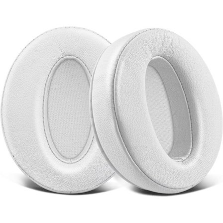 Korvaavat korvatyynyt, ensiluokkainen proteiininahka ja tiheä vaahto, Sennheiser HD 4.50BT - ja muihin kuulokkeisiin (valkoinen)