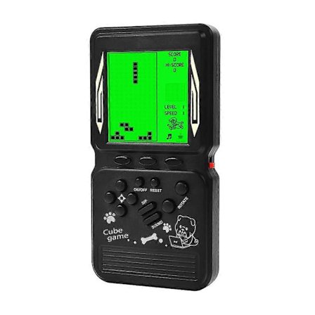 Retro Håndholdt Spillekonsol 999 i 1 Klassisk Brick Spil Stor Skærm Grønt Baggrundslys Sort Udgave