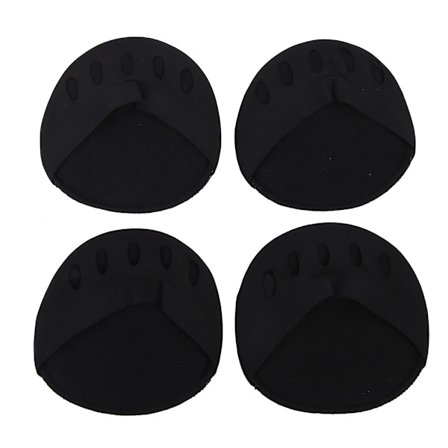 2 Par Soft Elastiske Højhælede Sko Forfodspuder Stress Smertelindring Forfodsplaster (Sort)