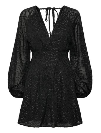 Bubbleroom | 3D Sparkling Raglan Sleeve Short Dress | XS