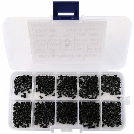 500 stk. Serie M2 M2.5 M3 KM Skruer Phillips Flade Hovedskruer Bærbar Skruer Computersæt Kit Små Skruer.