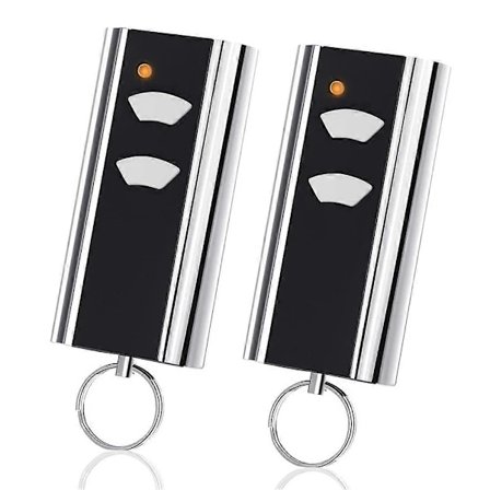 Sarja, jossa 2 autotallin oven kaukosäädintä, korvaava RCU 433-2K, 433,92 MHz kädessä pidettävä lähetin