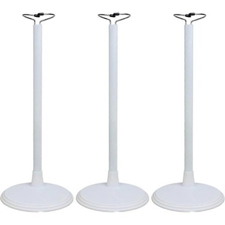 Pakke med 3 Hvide Justerbare Dukkestader til 14-18 Tommer Babydukker Display Holder (FMY)