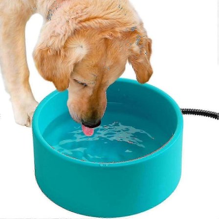 3,2L Stor Opvarmet Vandskål Til Udendørs Brug, 30W Termostatstyret Opvarmet Dyrskål Med 2m