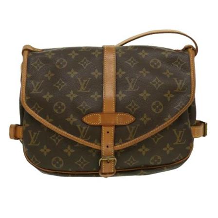 Louis Vuitton Vintage, Pre-owned Saumur 30 Monogram Messenger Bag Bruin, Dames, Maat:ONE Size