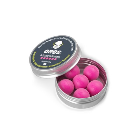 Oros Strike Indicators 6pcs in Alu Jar - Medium Pink