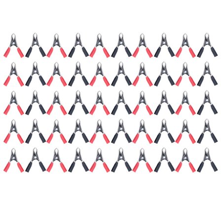 50 sarjaa krokotiilipidikkeitä eristetty akkukenkä 10A työkalusarja testauslaitteille