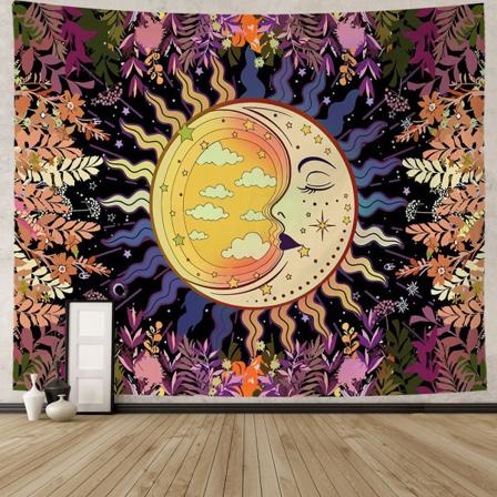 150x130cm, solmåneväxt hängande tygtapet