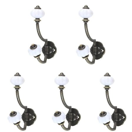 Retro-tyyliset pronssiset keramiikkakoukut, 5 kpl pakkaus, maalaismainen tyyli, seinäkoukut, hattukoukut, ovikoukut