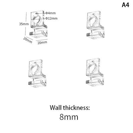 4 stk Aquarium Akryl Clips Akvarium Låg Dæksel Support Holder