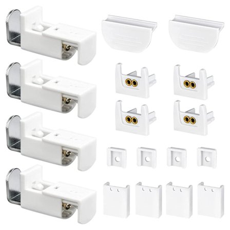 1 sett gardinmontering klemme rustfritt ingen boring kreves enkel installasjon klemme støtte plissert blind feste erstatningsdeler Kaesi