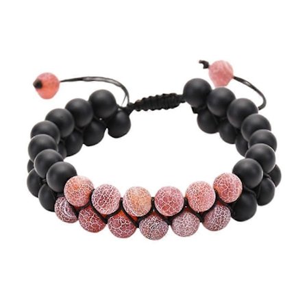 Stenarmband Armband För Män Stressarmband Stilfullt Armband Dubbelradigt Armband