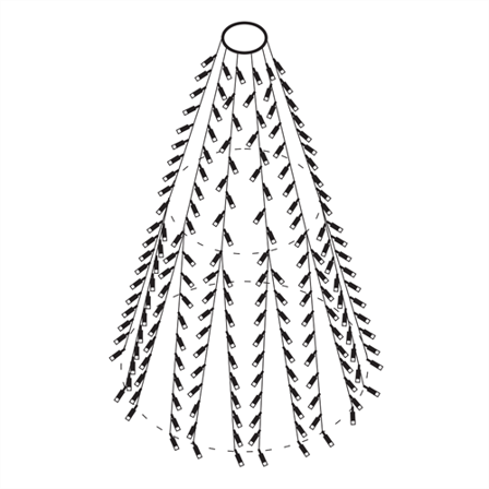 Deltaco Juletrelys Wi-Fi 10 lenker