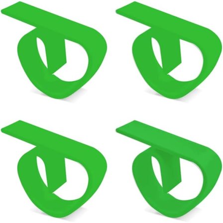 4-pakning grønne plastduk-klemmer - Vindtette klemmer for innendørs og utendørs fester, bryllup, piknik og camping