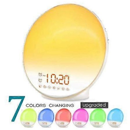 2025 Nyeste Vekke-lys, Sunrise Vekkerklokke, 10 000 Lux Terapi 7 Farger