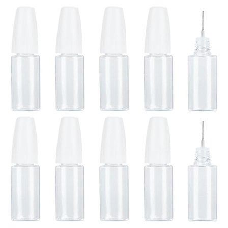 20 st Precisions-Spetsapplikatorflaskor, 10 ml/0,34 oz Dispenserflaska med nål, PET, Tom Limflaska