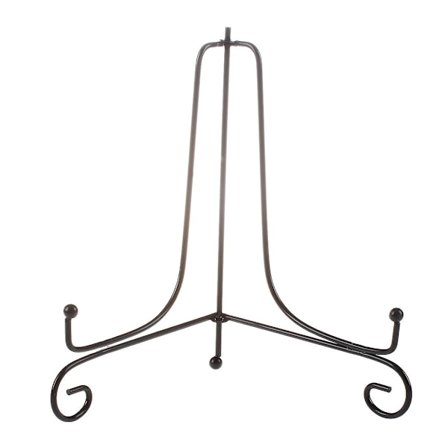 1 stk Iron Easel Classic Display Stand Skål Plate Fotoramme Bok Artwor Svart 4 Tommer 10,5 cm