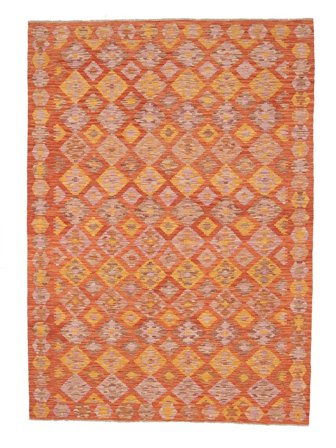 Alfombra Kilim Afghan Old Style 177X253 Rojo/Marrón (Lana, Afganistán)