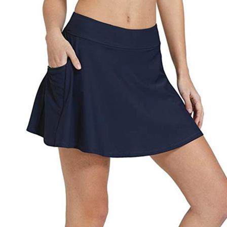 Baddräkt För Kvinnor Boxershorts Boxer Frill Simkjol