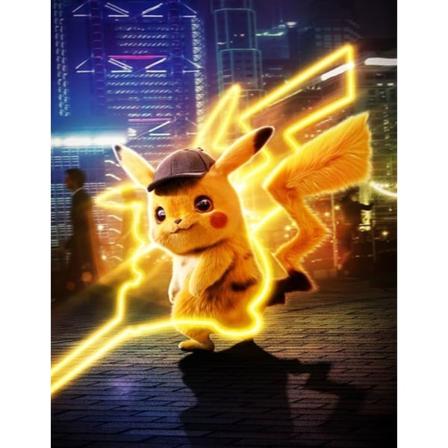 5d diamantmaleri Pikachu DIY full diamantbroderi dekorativt maleri 40*50cm stil 4