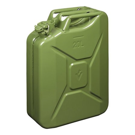 Jerry can 20L metalgrøn UN- & TüV/GS-godkendt