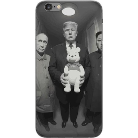 Kompatibel Mobilcover til Apple Apple iPhone 6 Plus Sort-hvid kunstbillede med surrealistisk politisk symbolik og uventet kontrast, provokerende moder