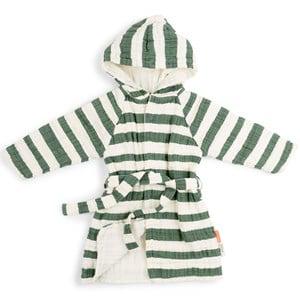 Done by Deer GOTS Striped Bathrobe Green 3-4 Years - Swimwear and coverups - 3-4 years - Green