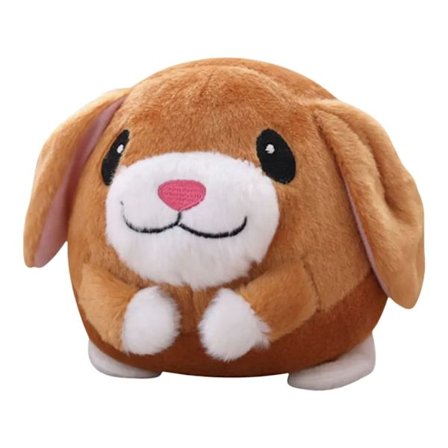 Vibrerende hundelegetøj genopladelig teaser til katte hunde interaktiv plys gris bold med hop og lydeffekt