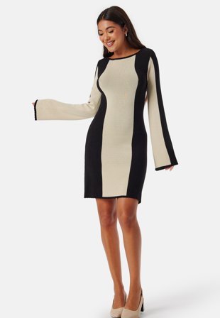 BUBBLEROOM - Long Sleeve Knitted Dress - S