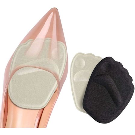Innleggssåle, 2 par metatarsalputer, selvklebende forfotpute innleggssåle for kvinner høyhælte, sklisikker metatarsalpute, forfotpute for høye hæler