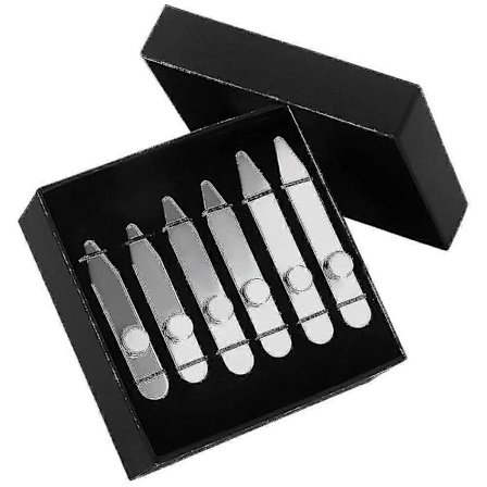 3 Par Kraftiga Kragstöd i Metall Lätta Och Lätta Att Bära Kragstöd i Metall För Skjortkragar