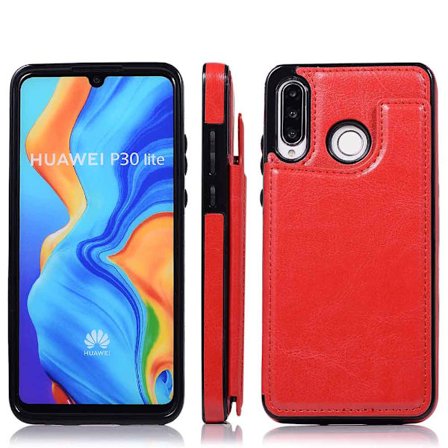 Stilrent Skyddande Skal med Kortfack - Huawei P30 Lite