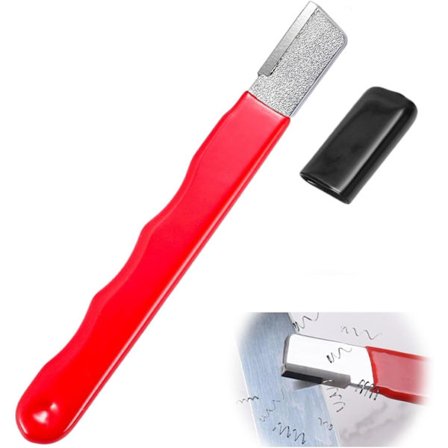 Trädgårdsredskapsvässare, 5" sekatörvässare, rostfri fickbladvässare för sekatörer saxar knivar, bärbar knivslip, mångsidig