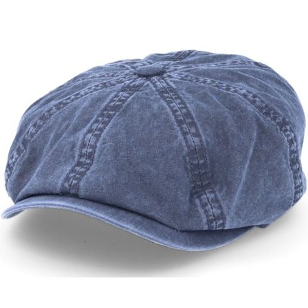 Stetson - Blå flatcap Keps - Hatteras Delave Organic Cotton Navy Flat Cap @ Hatstore