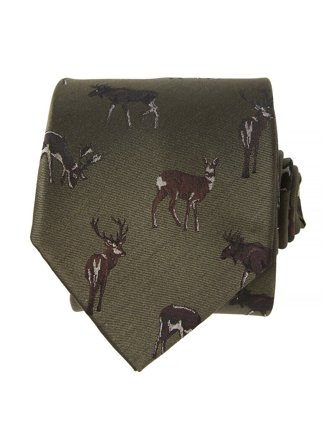 Chevalier - Dixter Silk Tie - Sidenslips med jaktmotiv