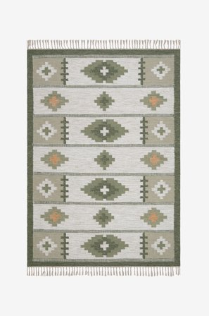 KM Home - Teppe i ull Arvika - Grønn - Ulltepper - 80X200 - Fra Homeroom