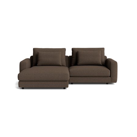 Mellow chaiselong sofa, venstrevendt - Bouclé Brun - 231x171x82 - Sofa, chaiselong