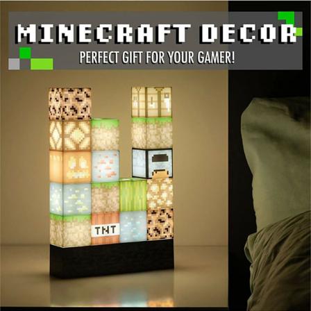 Minecraft Led Skrivbordsdekorationslampor Diy Creative