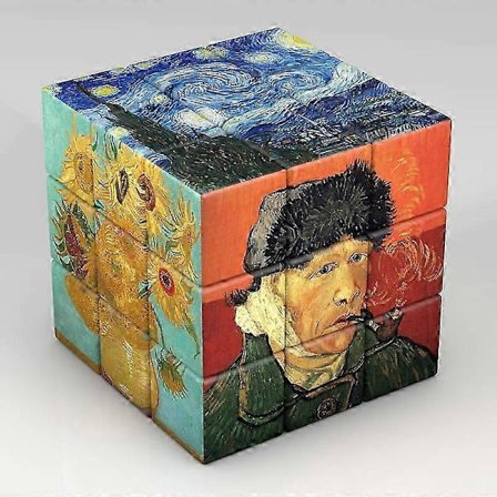 3x3x3 Magisk Puzzle Cube Van Gogh Monet Da Vinci Picasso Mønster Cube Børns Gaver Pædagogisk Legetøj