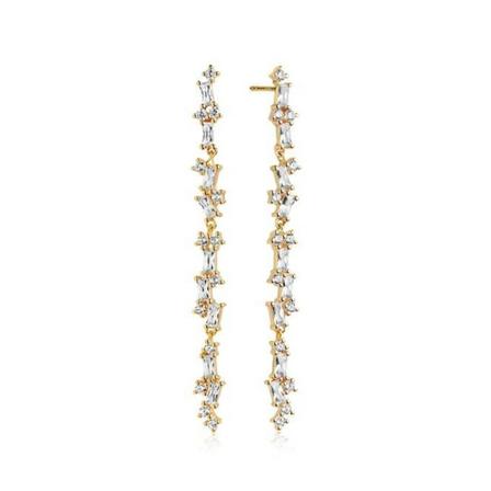 Sif Jakobs, Earrings antella lungo clear Geel, Dames, Maat:ONE Size