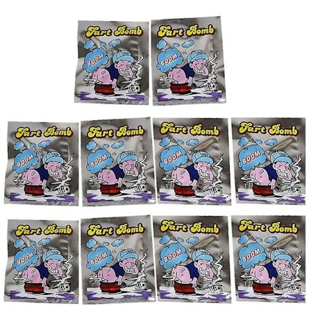 10 stk. Fantastiske bombe Nasty Smelly Fart Bags Prank Joke Trick Party Filler Morsomme Gags