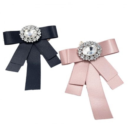 2 stk. broche slips slips med rhinsten stof nåle og brocher damer brocher kraver skjorter smykker badges