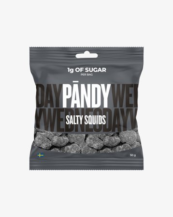 Pändy Candy, Salty Squids - 50g, Helsekost & Matvarer, Matvarer, Snacks & godteri