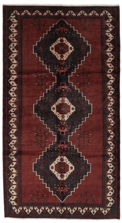Hamadan Rug Oriental Black/Brown (Wool, Persia)