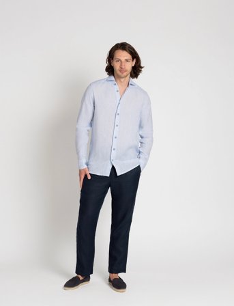 The Resort Co. Linen Shirt Light Blue - Blue - S