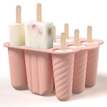 Popsicle Is Verktøy med trepinner silikon form sett