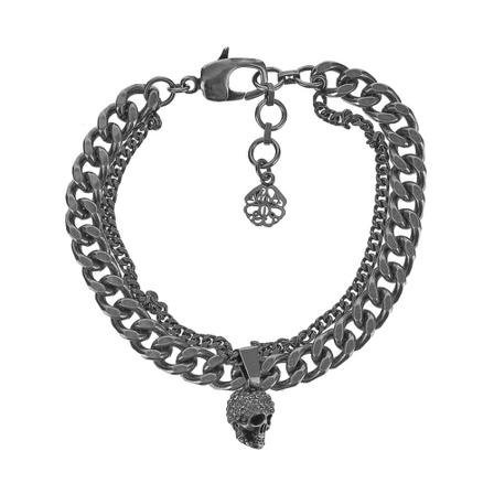 Alexander McQueen, Bracelet Zwart, Dames, Maat:ONE Size